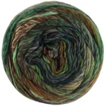 Lana Grossa Colorissimo 216 Verde claro/Verde/Petróleo/Petróleo oscuro/Marrón rojizo/Marrón chocolate/Burdeos/Gris