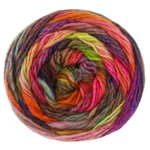 Lana Grossa Colorissimo 219 Gris/Marrón oscuro/Violeta/Violeta rojizo/Naranja/Rojo/Amarillo/Verde claro/Rosa/Gris menta/Coral