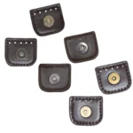 Go Handmade Cierre Magnético a Presión 4 cm Marrón oscuro con oro, plata y bronce