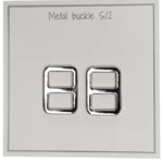 Go Handmade Hebilla de Metal 25 x 19 mm, Plata