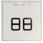 Go Handmade Hebilla de Metal 25 x 19 mm, Gris oscuro