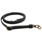 Go Handmade Correa de hombro para bolso 130 cm 12 mm, Negro, Bronce