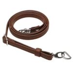 Go Handmade Correa de hombro para bolso 130 cm 12 mm, Marrón, Plata
