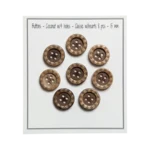 Go Handmade Botones de Coco con Corazones: 15 mm