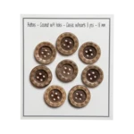 Go Handmade Botones de Coco con Corazones: 18 mm