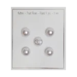 Go Handmade Botones de perla: Redondo, Perla