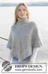 271-28 Hazy Sky Poncho by DROPS Design — 4