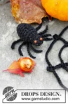 Extra 0-968 Webster by DROPS Design — Telaraña con araña de ganchillo en DROPS Safran. Una pequeña decoración para Halloween. — 2
