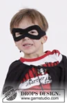 Extra 0-1075 Little Zorro by DROPS Design — Antifaz de ganchillo, talla única. — 1