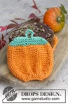 Extra 0-1312 Roasted Pumpkin by DROPS Design — Agarradores de unos 18 × 18 cm, trabajados con dos hebras juntas. Las cantidades ya incluyen ambas hebras. — 1