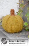Extra 0-1501 Cinderella's Pumpkins by DROPS Design — Calabaza de unos 16 cm de alto. Una calabaza pesa unos 54 g; el kit contiene los dos ovillos indicados. — 3