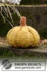 Extra 0-1501 Cinderella's Pumpkins by DROPS Design — Calabaza de unos 16 cm de alto. Una calabaza pesa unos 54 g; el kit contiene los dos ovillos indicados. — 4