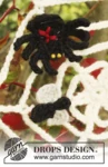 Extra 0-854 Black Widow by DROPS Design — Araña y telaraña de Halloween. Se incluyen ovillos completos de amarillo 24 y rojo 08 para los detalles que el patrón indica como sobrantes. — 2