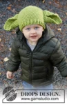 Children 37-23 Green Ears by DROPS Design — Gorro para 1/2, 3/4, 5/6 y 7/8 años; cabeza: 44/48, 50/52, 52/53 y 53/54 cm. — 1