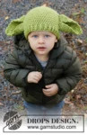 Children 37-23 Green Ears by DROPS Design — Gorro para 1/2, 3/4, 5/6 y 7/8 años; cabeza: 44/48, 50/52, 52/53 y 53/54 cm. — 2