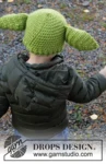 Children 37-23 Green Ears by DROPS Design — Gorro para 1/2, 3/4, 5/6 y 7/8 años; cabeza: 44/48, 50/52, 52/53 y 53/54 cm. — 4
