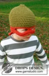 Children 37-24 Pizza Ninja by DROPS Design — Gorro para 1/2, 3/4, 5/6 y 7/8 años; cabeza: 44/48, 50/52, 52/53 y 53/54 cm. — 3