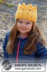 Children 37-26 Queen Sofie by DROPS Design — Corona para 2, 3/4, 5/6 y 7/8 años; cabeza: 48/50, 50/52, 52/53 y 53/54 cm. — 3