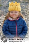 Children 37-26 Queen Sofie by DROPS Design — Corona para 2, 3/4, 5/6 y 7/8 años; cabeza: 48/50, 50/52, 52/53 y 53/54 cm. — 4