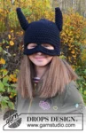 Children 37-25 Bat Hat by DROPS Design — Gorro para 1/2, 3/4, 5/6 y 7/8 años; cabeza: 44/48, 50/52, 52/53 y 53/54 cm. — 4
