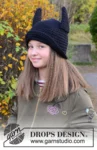 Children 37-25 Bat Hat by DROPS Design — Gorro para 1/2, 3/4, 5/6 y 7/8 años; cabeza: 44/48, 50/52, 52/53 y 53/54 cm. — 5