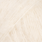 DROPS Brushed Alpaca Silk 01 Blanco hueso (Uni Colour)