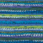 DROPS Fabel Print 677 Verde/turquesa