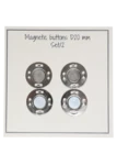 Go Handmade Botones magnéticos 20 mm (2 piezas): Plata
