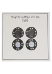 Go Handmade Botones magnéticos 20 mm (2 piezas): Gris