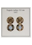 Go Handmade Botones magnéticos 20 mm (2 piezas): Oro