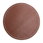 Go Handmade Base para Bolso/Cesta, Cuero PU, Redonda, 30 cm 22571 Marrón