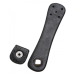 Go Handmade Correa de Bolso con Botón a Presión Plateado 2x11 cm Negro/Plata