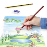 STAEDTLER Noris Club Lápices de Colores + Lápiz y Goma de Borrar, 12 + 2 piezas – Aplicación