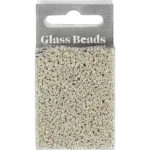 Rocallas, cuentas de vidrio 1,7 mm Metal plateado