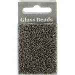 Rocallas, cuentas de vidrio 1,7 mm Metal gris