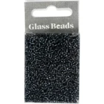 Rocallas, cuentas de vidrio 1,7 mm Gris oscuro