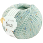 Lana Grossa Cool Wool Baby 369 Menta/Azul/Naranja