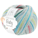 Lana Grossa Cool Wool Baby 314 Gris claro/Gris/Tomate/Turquesa/Amarillo limón/Azul ahumado