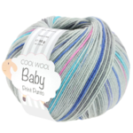 Lana Grossa Cool Wool Baby 316 Gris claro/Gris oscuro/Vaqueros/Azul tinta/Rosa/Turquesa