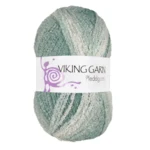 Viking Pleddgarn 736 Blanco/Petróleo