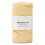 LindeHobby Macrame Lux, 2 mm 08 Amarillo claro