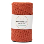 LindeHobby Macrame Lux, Rope Yarn, 2 mm 09 Naranja quemado