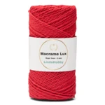 LindeHobby Macrame Lux, Rope Yarn, 2 mm 10 Rojo