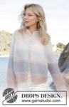 241-4 Watercolour Horizons Cardigan by DROPS Design