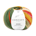 Katia Concept Onni Socks 402 Verde-Naranja-Fucsia-Ocre Amarillo