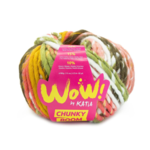 Katia Wow Chunky Boom 304 Verde-Amarillo ocre-Rosa