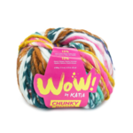 Katia Wow Chunky Boom 302 Rosa-Perla mora-Amarillo limón