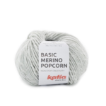 Katia Basic Merino Popcorn 104 Gris claro-blanco