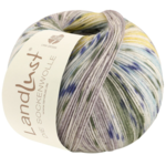 Lana Grossa Landlust Die Sockenwolle 511 Ecru/Vainilla/Turquesa menta/Taupe/Verde gris/Azul vaqueros