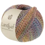 Lana Grossa Landlust Die Sockenwolle 220 Verde/Rojo oscuro/Azul/Amarillo/Azul claro/Ciruela/Naranja
